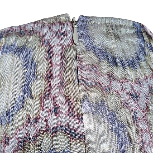 Lafayette 148 Women’s Formal Metallic Abstract Print Shimmering Midi Ski… - Picture 6 of 12